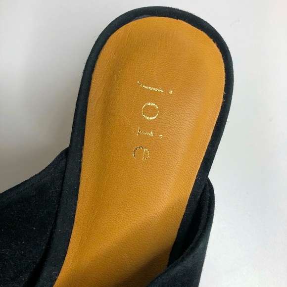JOIE Caleah Black Suede Mule Heel Sandal Pump - Picture 5 of 10